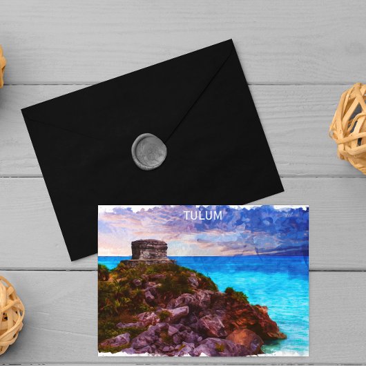 Tulum Mexico Panorama Uitzicht Briefkaart