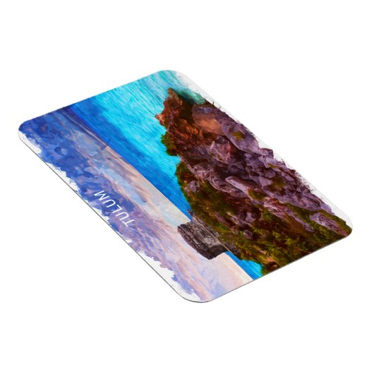 Tulum Mexico Panorama Uitzicht Magneet (Rechterzijde)