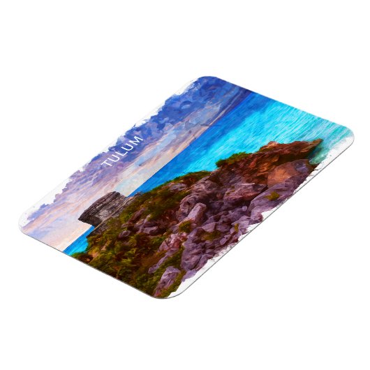 Tulum Mexico Panorama Uitzicht Magneet (Linkerzijde)