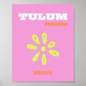 Tulum, Mexico, Preppy, Roze Poster (Voorkant)