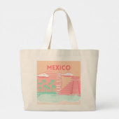 Tulum, Mexico, Reiskunst Grote Tote Bag (Achterkant)