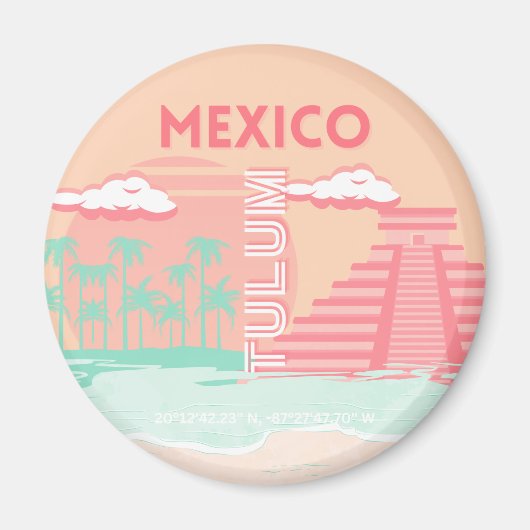Tulum, Mexico, Reiskunst Magneet (Voorkant)