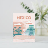 Tulum, Mexico, Reiskunst, Retro Feestdagenkaart (Staand voorkant)
