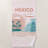 Tulum, Mexico, Reiskunst, Retro Strandlaken (Voorkant)