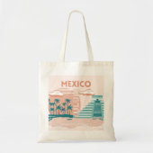 Tulum, Mexico, Reiskunst, Retro Tote Bag (Voorkant)