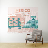 Tulum, Mexico, Reiskunst, Retro Wandkleed (In Situ (horizontaal))