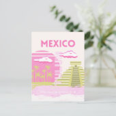 Tulum, Mexico, Reiskunst, Roze Feestdagenkaart (Staand voorkant)