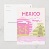 Tulum, Mexico, Reiskunst, Roze Feestdagenkaart (Voorkant / Achterkant)