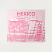 Tulum, Mexico, Reiskunst, Roze Kunst Wandkleed (Voorkant (horizontaal))