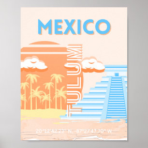 Tulum, Mexico, Reiskunst, Zomerstrand Poster