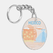 Tulum, Mexico, Reiskunst, Zomerstrand Sleutelhanger (Voorkant Links)