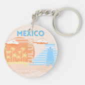 Tulum, Mexico, Reiskunst, Zomerstrand Sleutelhanger (Achterkant)