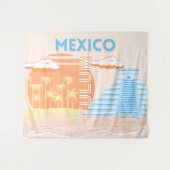 Tulum, Mexico, Reiskunst, Zomerstrand Wandkleed (Voorkant (horizontaal))