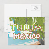 Tulum, mexico-reisposter briefkaart (Voorkant / Achterkant)