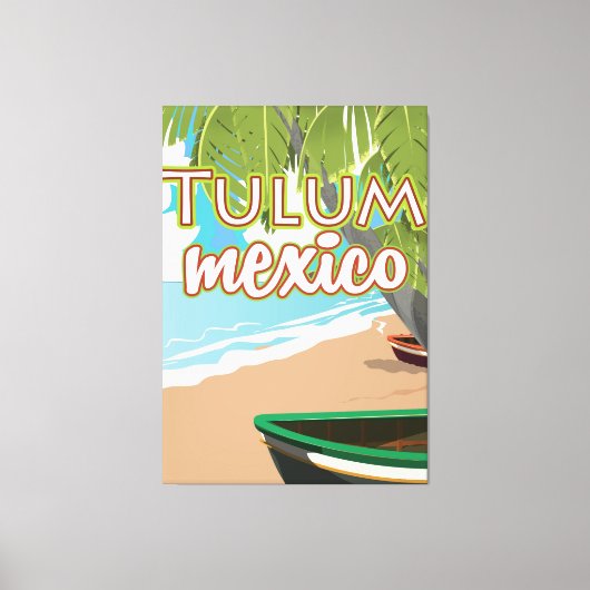 Tulum, mexico-reisposter canvas afdruk (Voorkant)