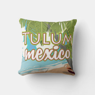 Tulum, Mexico reisposter Kussen