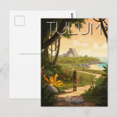 Tulum Mexico Reizen Briefkaart (Voorkant / Achterkant)