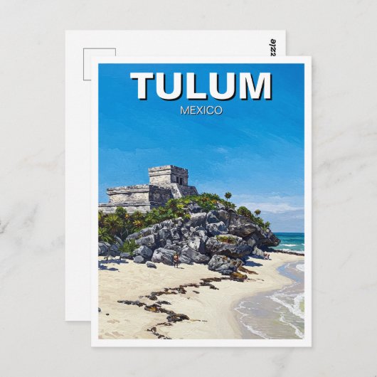 Tulum Mexico Reizen Briefkaart (Voorkant / Achterkant)