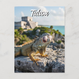 Tulum Mexico Reizen Iguana Briefkaart