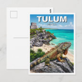 Tulum Mexico Reizen Iguana Briefkaart (Voorkant / Achterkant)