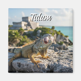 Tulum Mexico Reizen Iguana Magneet