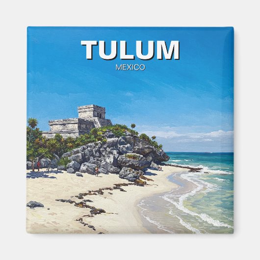 Tulum Mexico Reizen Magneet (Voorkant)