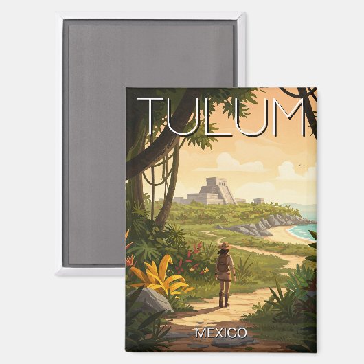  Tulum Mexico Reizen Magneet (Voorkant / Achterkant)