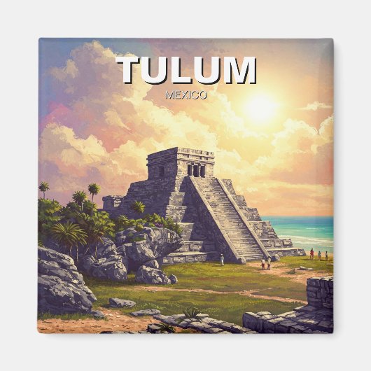 Tulum Mexico Reizen Magneet (Voorkant)