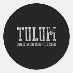 Tulum Mexico - Reizen Maya Ruïnes Stranden  Ronde Sticker