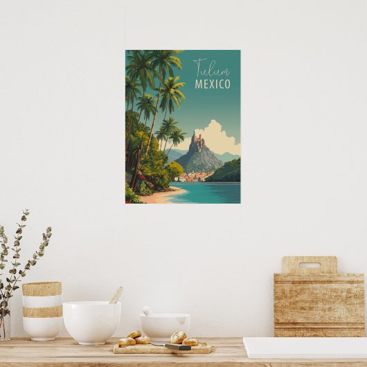 Tulum Mexico Reizen Poster (Keuken)