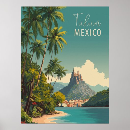  Tulum Mexico Reizen Poster (Voorkant)