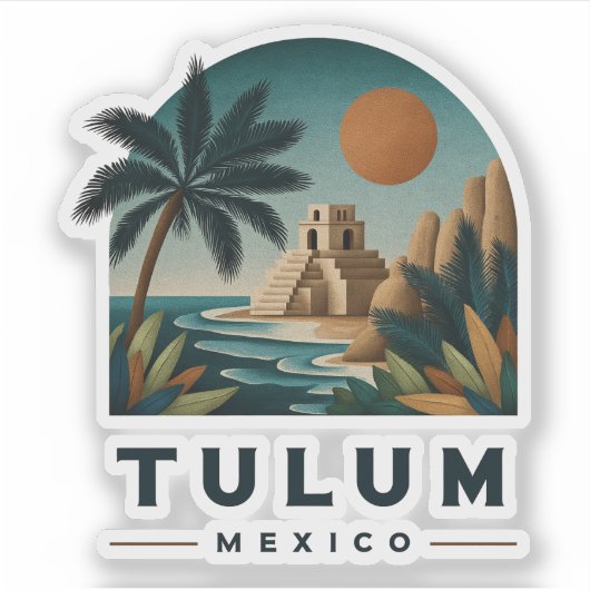  Tulum Mexico Reizen Sticker (Voorkant)