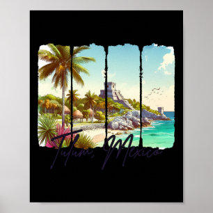 Tulum Mexico Reizen Trip Ontmoet Me In Tulum Souve Poster
