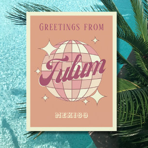 Tulum Mexico Retro  Partij Briefkaart