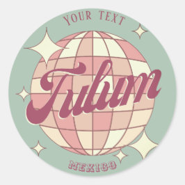 Tulum Mexico Retro Promotie decoratie Ronde Sticker