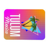 Tulum Mexico Retro reisposter. Magneet (Horizontaal)
