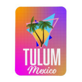 Tulum Mexico Retro reisposter. Magneet (Verticaal)
