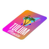 Tulum Mexico Retro reisposter. Magneet (Linkerzijde)