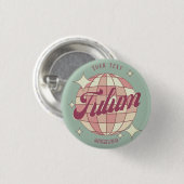Tulum Mexico Retro  souvenirvakantie Ronde Button 3,2 Cm (Voorkant /achterkant)