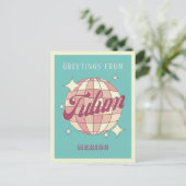 Tulum Mexico Retro Vintage Feest Ansichtkaart Briefkaart (Staand voorkant)