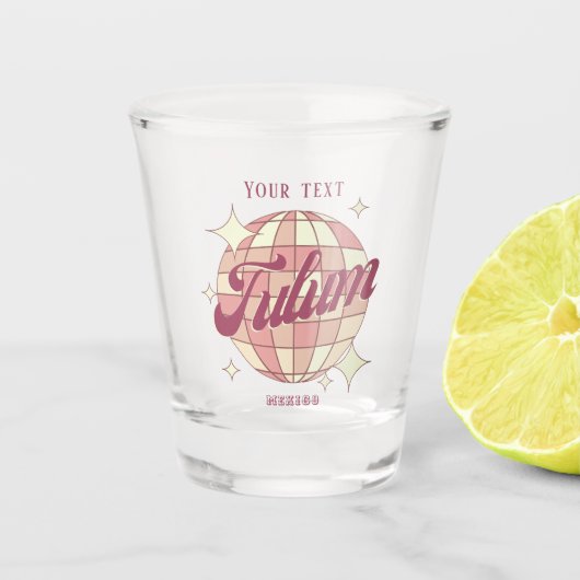 Tulum Mexico souvenir cadeau drink bar Shot Glas (Voorkant)