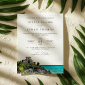 Tulum Mexico Tropical Beach Destination Wedding Kaart