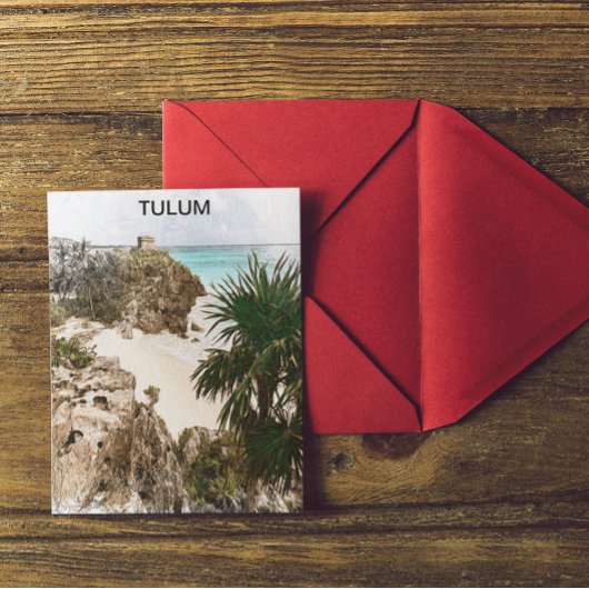 Tulum Mexico Tropisch landschap Souvenir Briefkaart