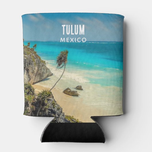 Tulum, Mexico - Tropisch strandparadijs Blikjeskoeler (Achterkant)