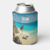 Tulum, Mexico - Tropisch strandparadijs Blikjeskoeler (Blikje Achterkant)
