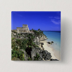 Tulum, Mexico Vierkante Button 5,1 Cm