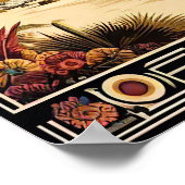 Tulum Mexico Vintage Travel Poster (Hoek)