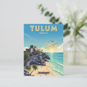 Tulum Mexico Watercolor Briefkaart (Staand voorkant)