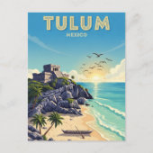 Tulum Mexico Watercolor Briefkaart (Voorkant)