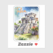 Tulum Mexico Waterverf